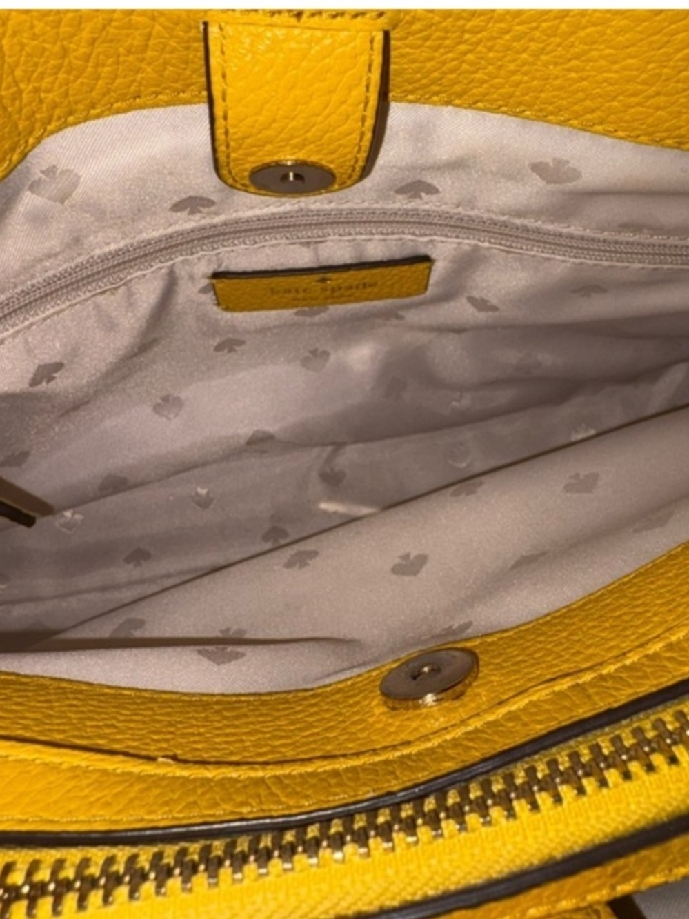kate spade Yellow Leather Satchel Tote - Picture 7 of 8